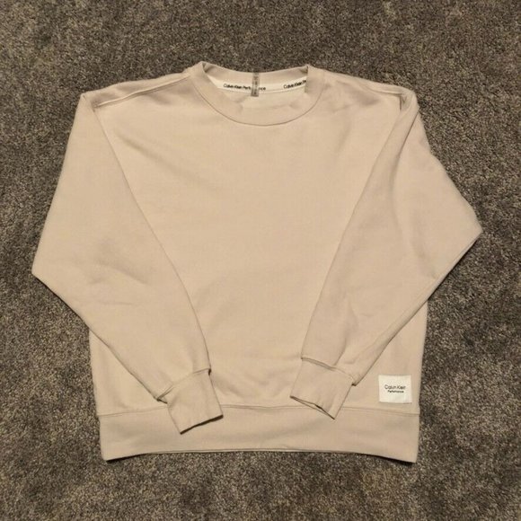 Calvin Klein Performance Womens Crewneck Sweatshirt Tan Size XS - Picture 1 of 4